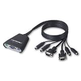 Review Belkin F1DK102PUK / Belkin Omniview 2-Port KVM Switch with Built-In Cabling, PS/2
