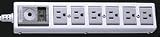 WOODS INDUSTRIES 0417 6 OUTLET STRIP SURGE PROTECTOR - WHITE CD
