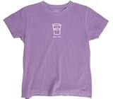 LIFE IS GOOD HALF FULL WOMENS SHORT SLEEVE TEE SHIRT PURPLE