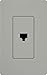 Lutron CA-PJ-GR Claro Telephone Jack, Grey