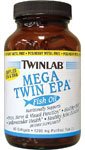 kids and infants educational toys item: TwinLab Mega Twin EPA Fish Oil, Softgels, 60 softgels