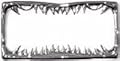 Shark Tooth License Plate Frame (Chrome Plated Metal)