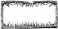 Shark Tooth License Plate Frame (Chrome Plated Metal)