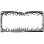 Shark Tooth License Plate Frame (Chrome Plated Metal)