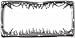 Shark Tooth License Plate Frame (Chrome Plated Metal) Image