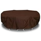 Two Dogs Designs 110-Inch Oval/Rectangle Table and Chairs Cover, Chocolate Brown