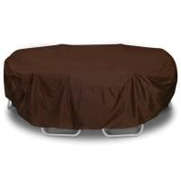 Two Dogs Designs 110-Inch Oval/Rectangle Table and Chairs Cover, Chocolate Brown