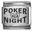 Clearly Charming Poker Night Laser Italian Charm Bracelet Link
