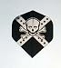 3 sets BLACK/SILVER SKULLS Standard flights, Amerithon, Made in the USA