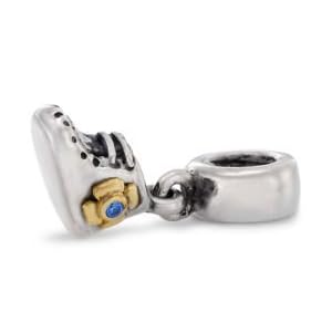 Buy Authentic Pandora Jewelry Silver 14k YG Dangle Baby Booty with Blue CZ Charm