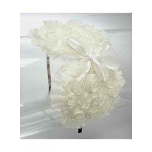 Harajuku Girl Lolita White Glitter Flower Headband