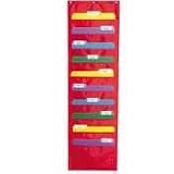 Carson-Dellosa Publishing CD-5653 Storage pocket chart with ten 13-1/2 x 7 pockets, 14 x 47