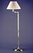 Catalina Lighting W7800 Brass finished swing arm floor lamp, pinch-pleat shade, 57 high