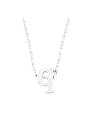 Silvertone Initial Q Pendant Necklace