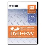 TDK - 1 x DVD+RW 4.7 GB 4x - DVD jewel case - storage media
