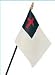 Outdoor Living : 12 in. x 18 in. Christian Flag Mounted On Staff