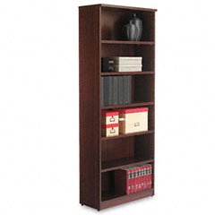 Valencia Series Bookcase/Storage Cabinet, 6 Shelves, 32w x 12d x 82h, Mahogany ALEVA638232MY Category: Wood Bookcases