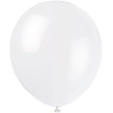 12" Latex White Balloons, 10ct