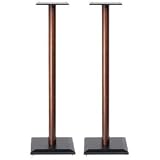 1 Pair of 36 Stands for Small Bookshelf Speakers in Mocha and Black