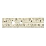 Hardwood Ruler, English/Metric, 12 Long, Wood