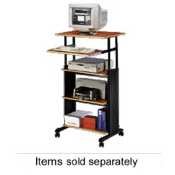 35 to 49-high Adjustable Workstation - Cherry/Black
