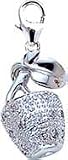 Apple, 14K Gold Diamond Charm
