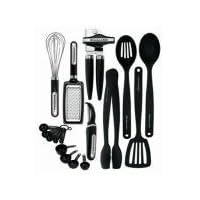 KitchenAid Cook's Series 17-Piece Starter Tool and Gadget Set, Black