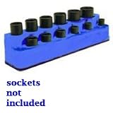 3/8 in. Drive 12 Hole Neon Blue Impact Socket Holder