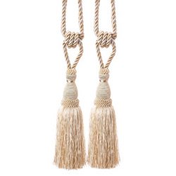 Pair of Ivory and Cream Jane Tassels by Luxury Lane