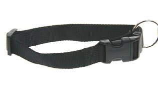 Hundehalsband Nylon schwarz, Gr XL 45-65mm