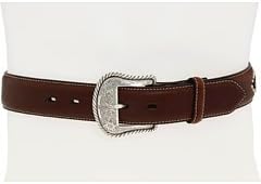 M &amp; F Western Men's Top Hand Studded Star Concho Belt Brown 42