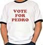 Vote For Pedro Black Ringer T-Shirt