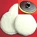 7 POLISHER BUFFER SOFT WOOL BONNET and PAD with HOOK and LOOP for POLISHING BUFFING