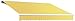 Awntech 20-Feet Galveston Semi-Cassette Right Motor with Remote Retractable Awning, 120-Inch Projection, Light Yellow/White