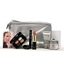 Silver Cosmetic Bag Set By Lancome- 7 PIECE SET