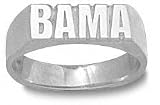 Alabama Crimson Tide Solid Sterling Silver ''BAMA'' Ring Size 10 1/2