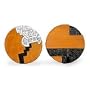 Ceramic plates, 'Shipibo Color' (pair)
