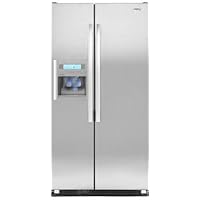 Whirlpool Gold GC3SHAXVA 23.1 cu. ft. Counter-Depth Side by Side Refrigerator with 3 Slide-Out Glass Shelves, Drop Down Controls, Adjustable Gallon Door Bins and In-Door-Ice Dispensing System: Monochromatic Satina