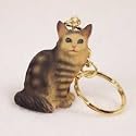 Maine Coon Brown Tabby Keychain