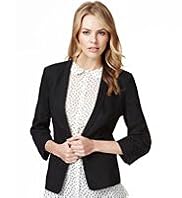 Linen Blend Shawl Collar Jacket