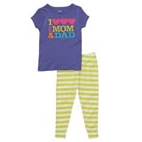 Carter’s Girls I Love My Mom and Dad Pajamas (2T, 2 Piece Set)