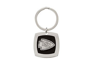 Stainless Steel Kansas City Chiefs Logo Keychain - 35.00MM X 35.00MM