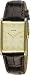 Accurist MS647I Gold Plated Rectangular Dial Brown Leather Strap Watch