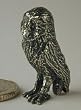 Dollhouse Miniature Owl in Pewter by Warwick Miniatures