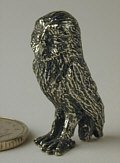 Dollhouse Miniature Owl in Pewter by Warwick Miniatures