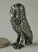 Dollhouse Miniature Owl in Pewter by Warwick Miniatures