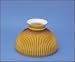 Aladdin 10 Inch Cased Amber Ribbed Glass Shade N303
