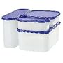Tupperware Modular Mates 4 Pc Starter System. Brillant Blue
