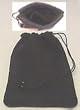 Gallant Hand: Fleece Two-Pocket Dice Bag ? Black (6"x8") - Holds Over 100 Dice