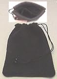 Gallant Hand: Fleece Two-Pocket Dice Bag ? Black (6"x8") - Holds Over 100 Dice